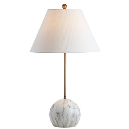 29" White Globe Table Lamp With Globe Shade HomeRoots