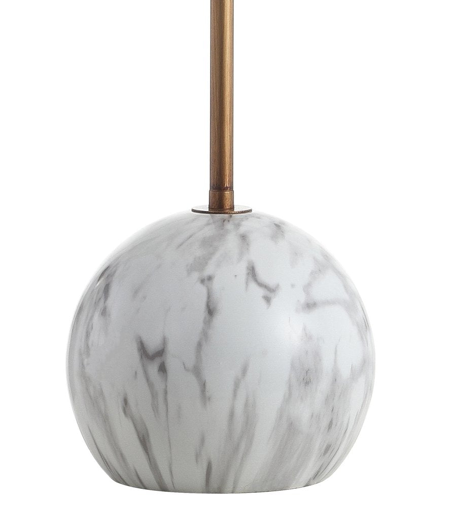 29" White Globe Table Lamp With Globe Shade HomeRoots