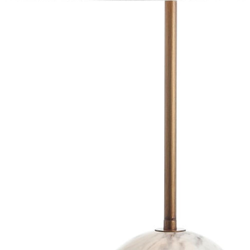 29" White Globe Table Lamp With Globe Shade HomeRoots