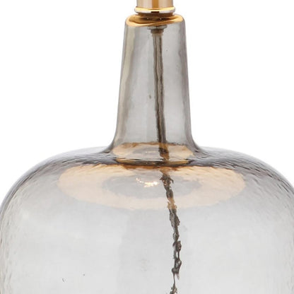 26" Clear Urn Table Lamp With Drum Shade HomeRoots