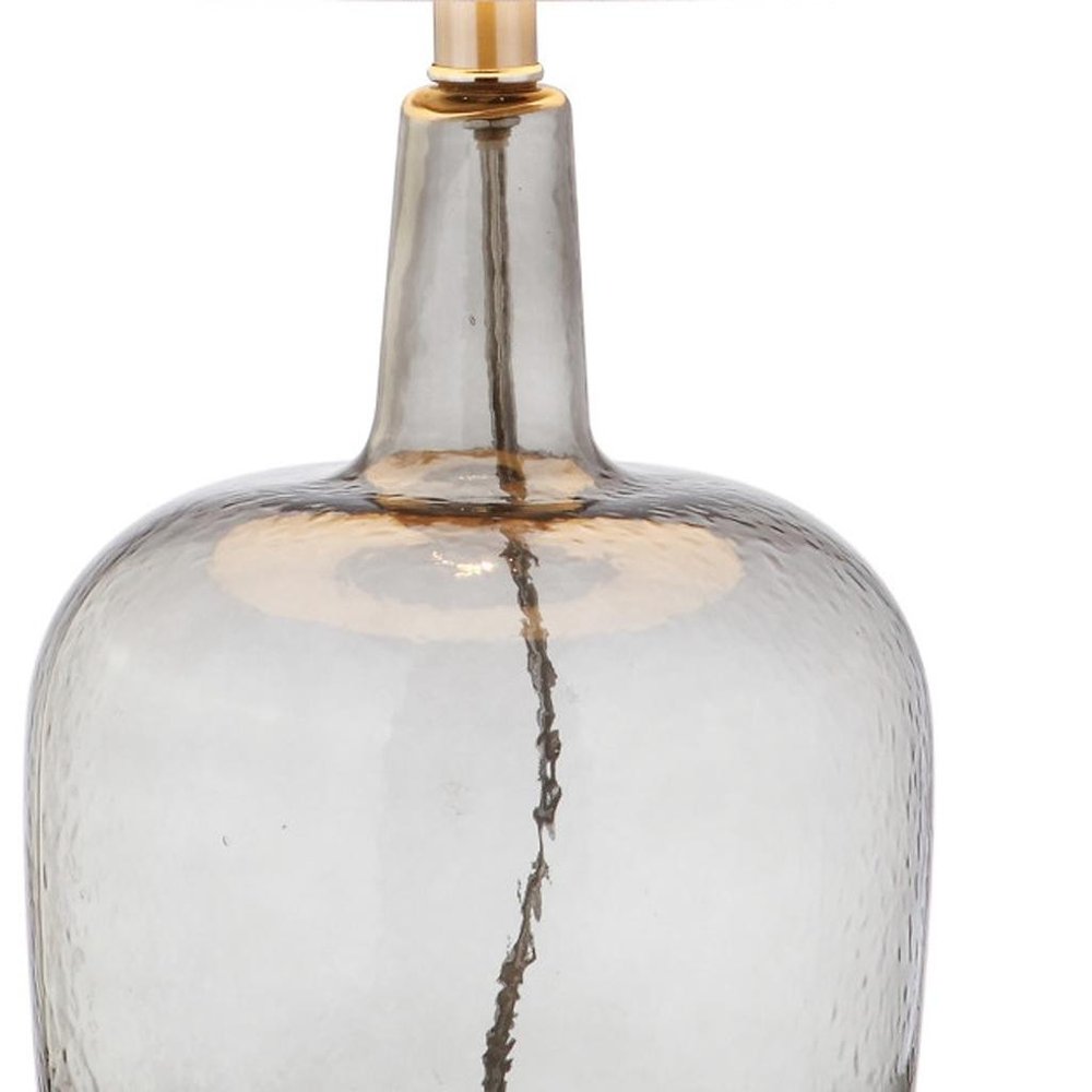 26" Clear Urn Table Lamp With Drum Shade HomeRoots