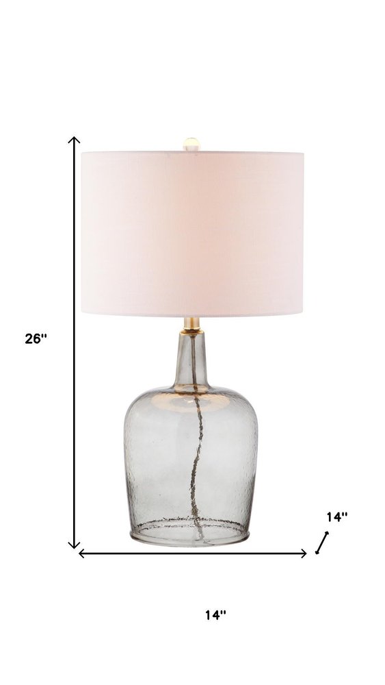 26" Clear Urn Table Lamp With Drum Shade HomeRoots
