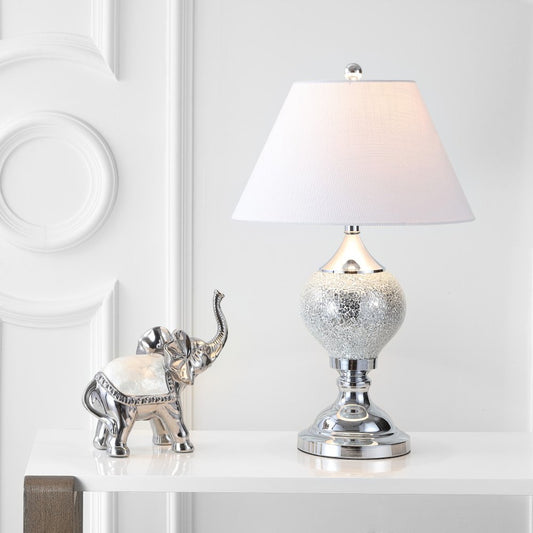 27" Silver Urn Table Lamp With Empire Shade HomeRoots