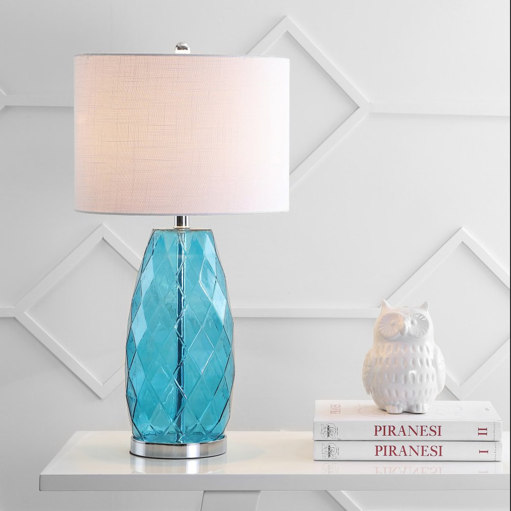 27" Silver Table Lamp With Drum Shade HomeRoots