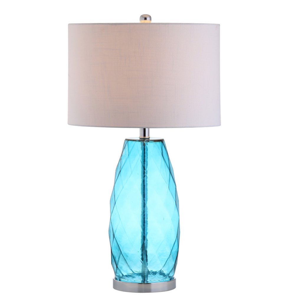 27" Silver Table Lamp With Drum Shade HomeRoots