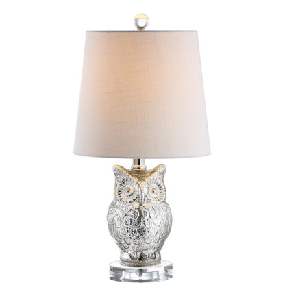 19" Silver And Clear Novelty Table Lamp With Empire Shade HomeRoots