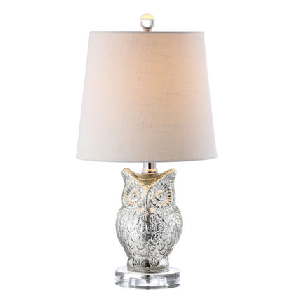 19" Silver And Clear Novelty Table Lamp With Empire Shade HomeRoots