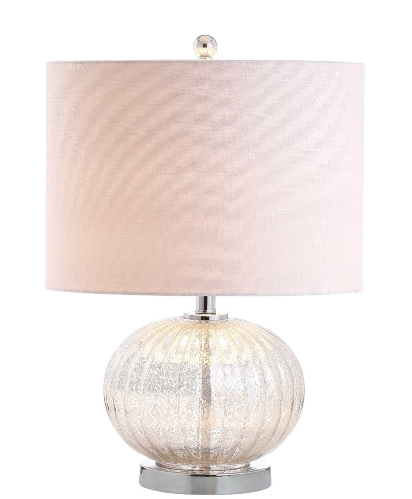 21" Silver Novelty Table Lamp With Globe Shade HomeRoots