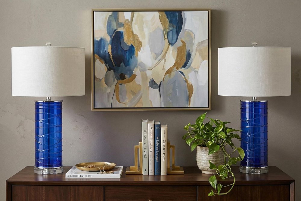 Set of Two 28" Clear Novelty Table Lamps With Globe Shades — view 7