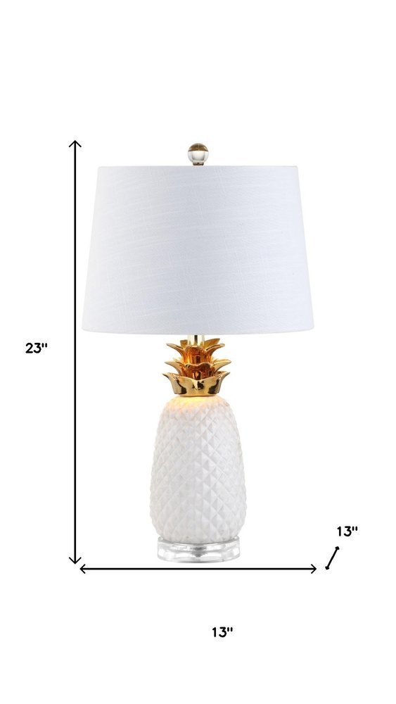 23" Clear Novelty Table Lamp With Drum Shade HomeRoots