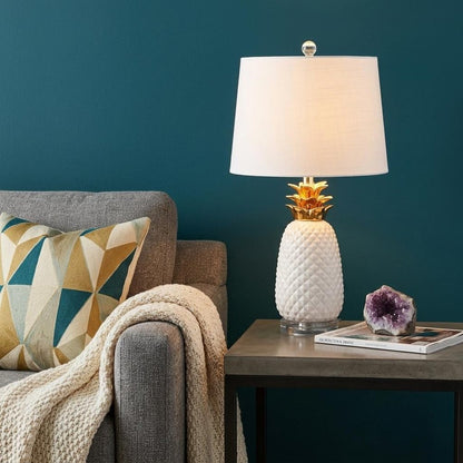 23" Clear Novelty Table Lamp With Drum Shade HomeRoots
