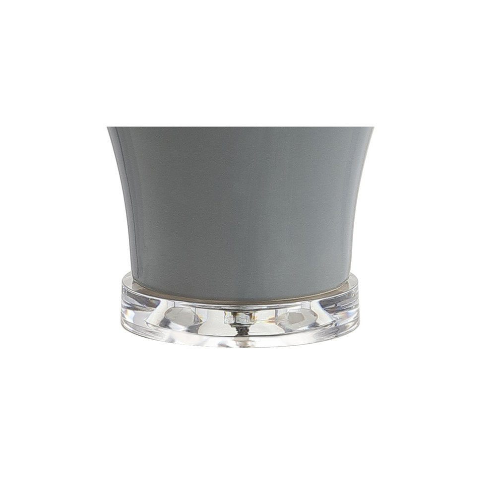 Set of Two 27" Clear Novelty Bedside Lamps With Empire Shades — view 2