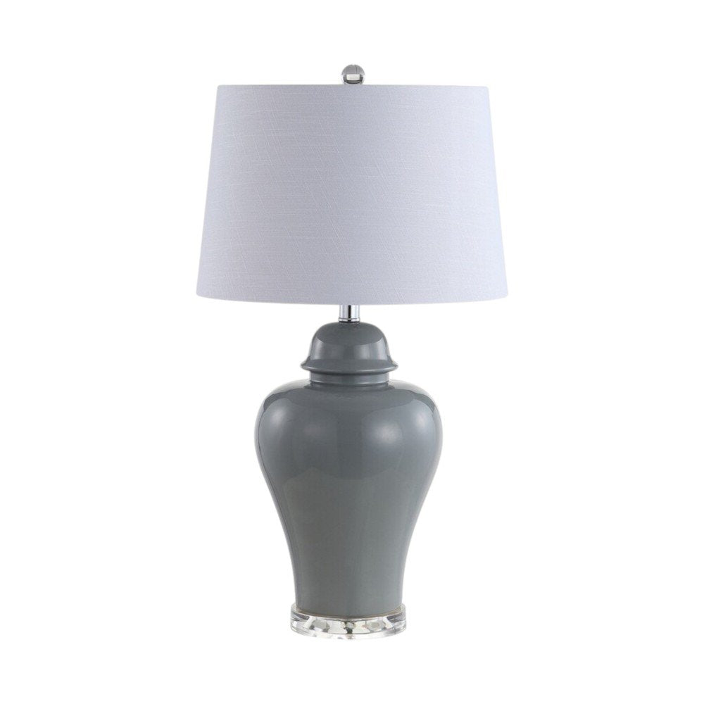 Set of Two 27" Clear Novelty Bedside Lamps With Empire Shades — view 5
