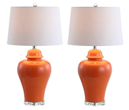 Set of Two 27" Clear Novelty Table Lamps With Globe Shades HomeRoots