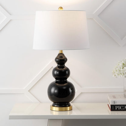 28" Gold Novelty Table Lamp With Drum Shade HomeRoots