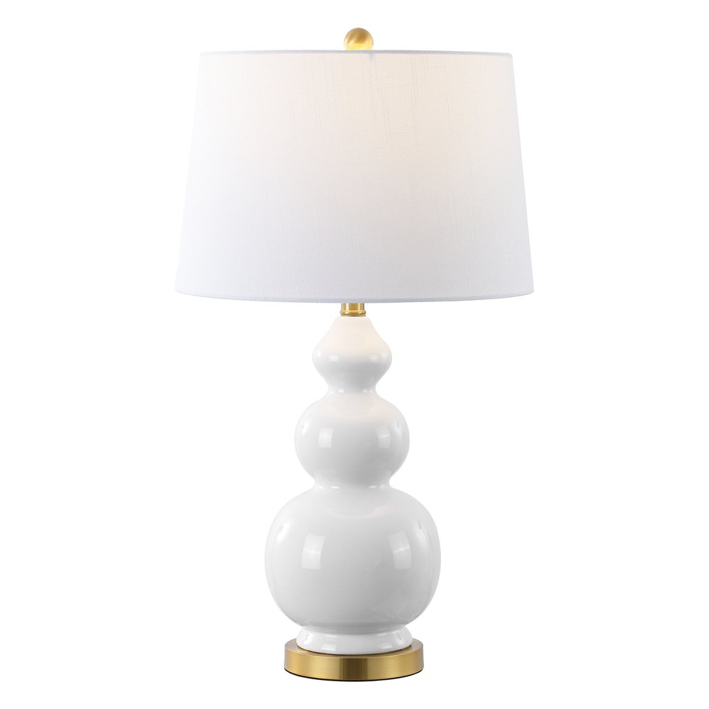 28" Gold Novelty Table Lamp With Drum Shade HomeRoots