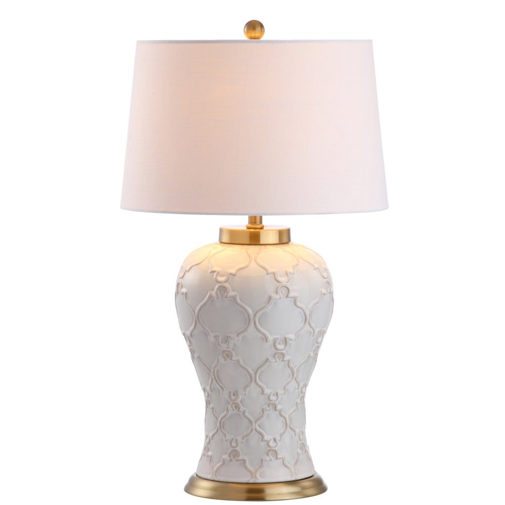 29" Gold Novelty Table Lamp With Drum Shade HomeRoots