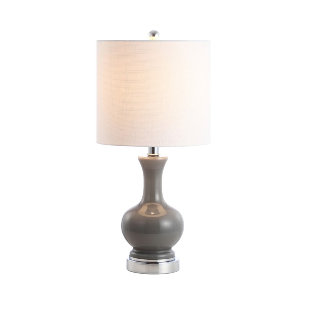 Set of Two 22" Silver Urn Bedside Lamps With Drum Shades — view 3