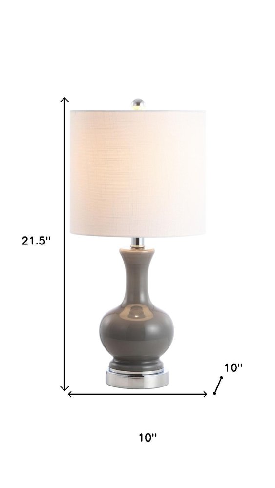 Set of Two 22" Silver Urn Bedside Lamps With Drum Shades — view 4