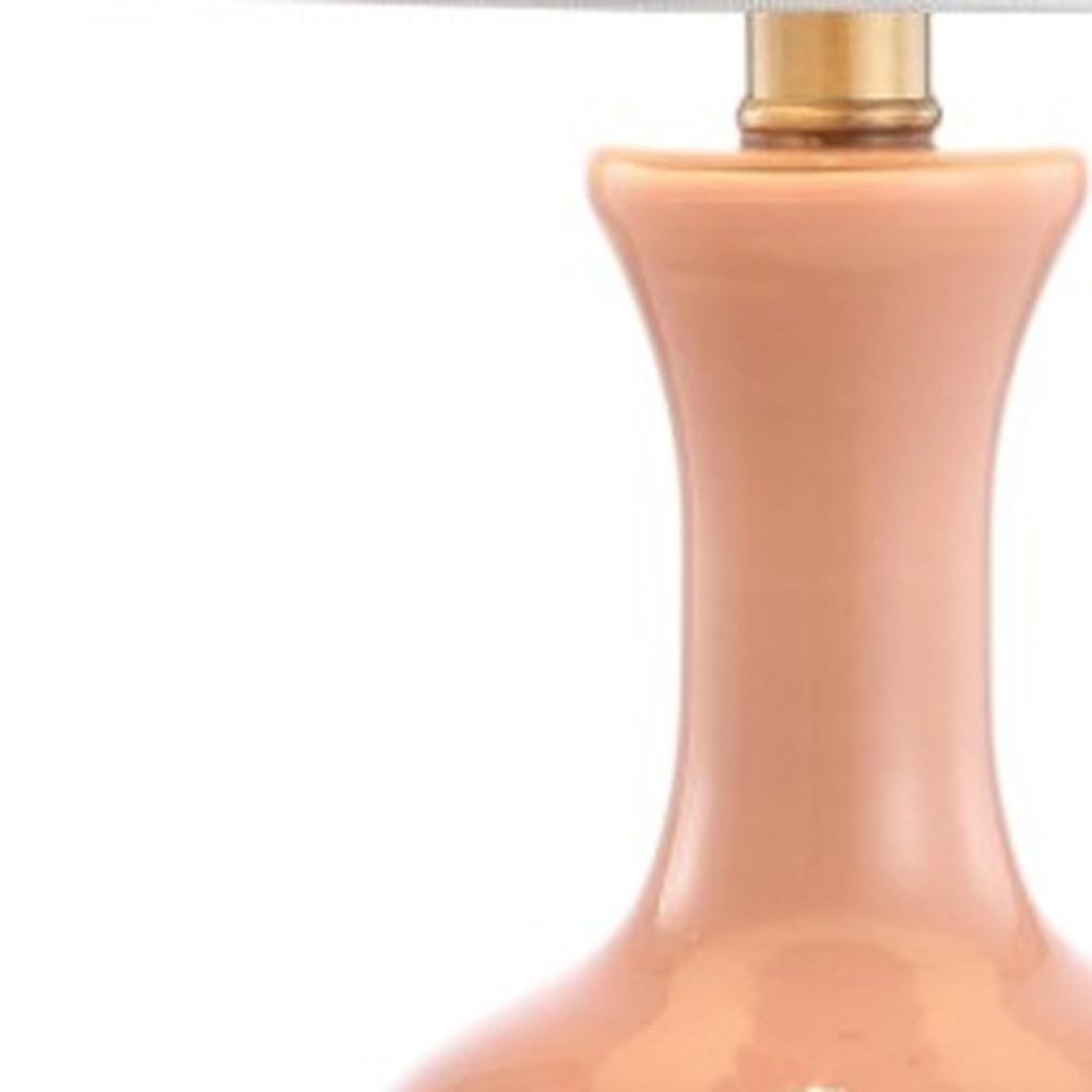 Set of Two 22" Gold Novelty Table Lamps With Drum Shades — view 6