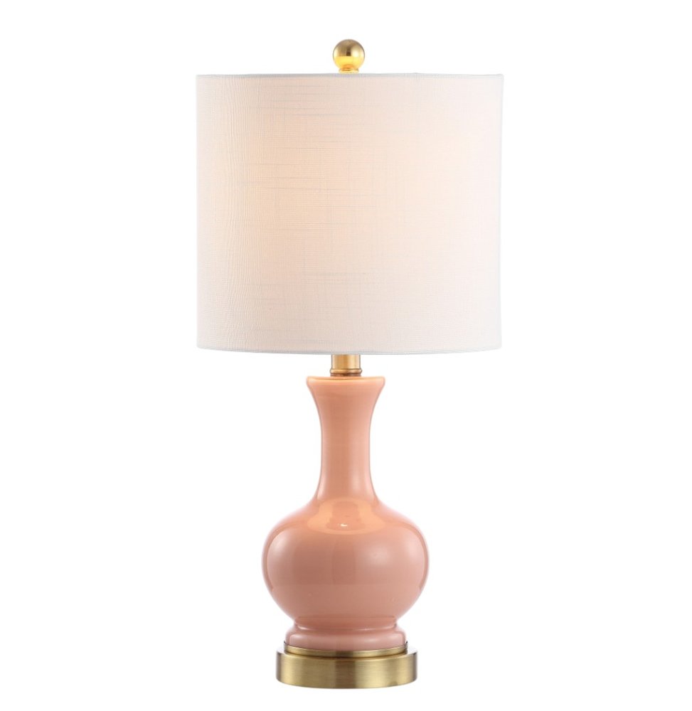 Set of Two 22" Gold Novelty Table Lamps With Drum Shades — view 5