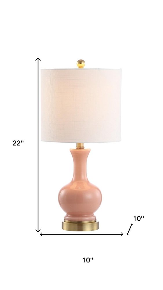 Set of Two 22" Gold Novelty Table Lamps With Drum Shades — view 7