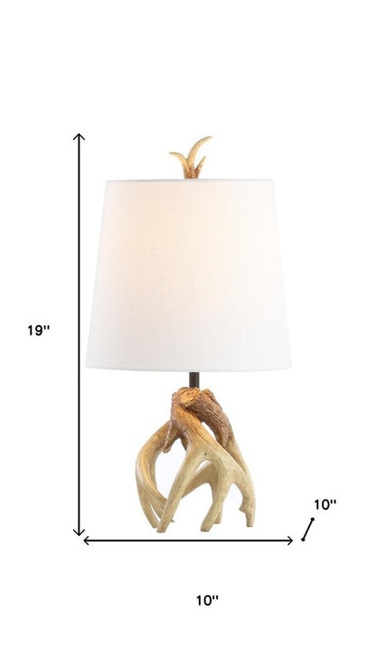 19" Brown Novelty Table Lamp With Globe Shade HomeRoots