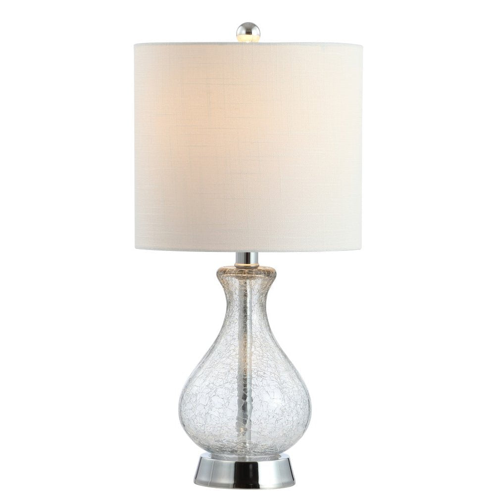 21" Silver Gourd Table Lamp With Drum Shade HomeRoots
