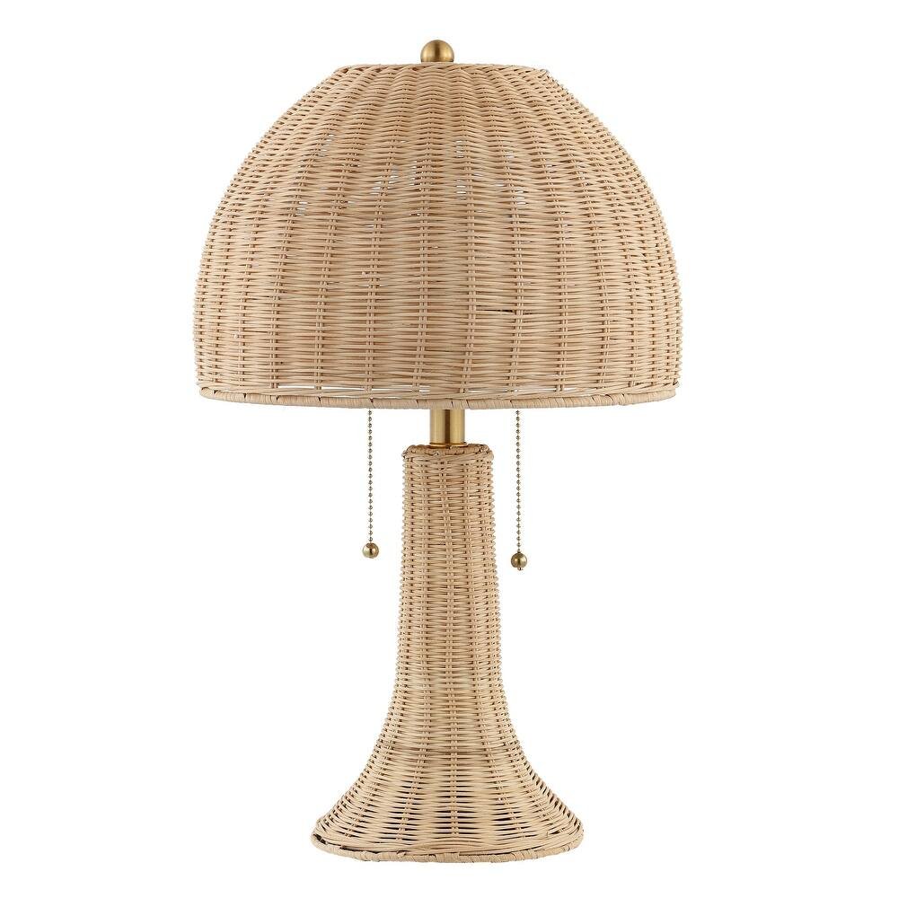 22" Light Brown Table Lamp With Globe Shade — view 6