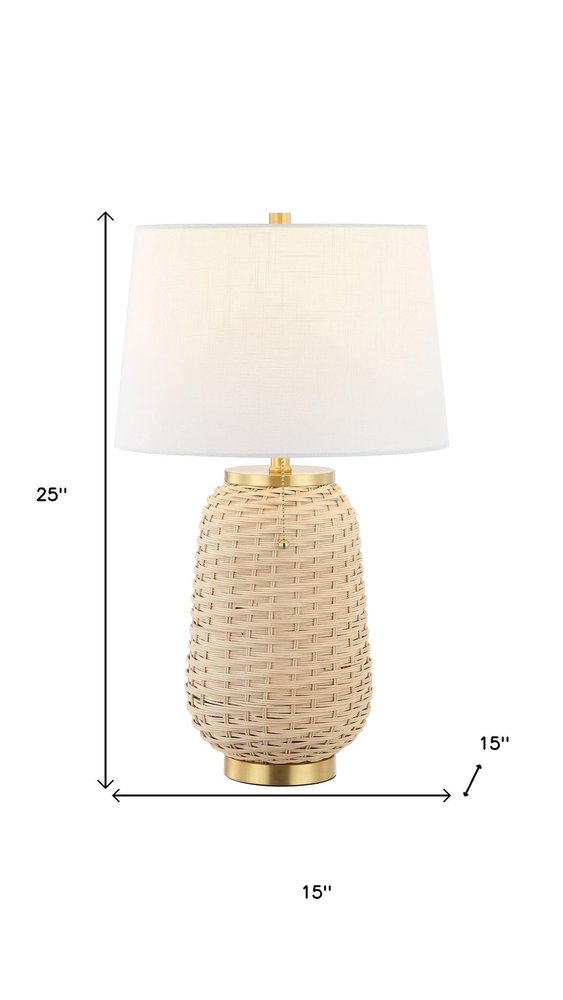 25" Gold Urn Table Lamp With Empire Shade HomeRoots