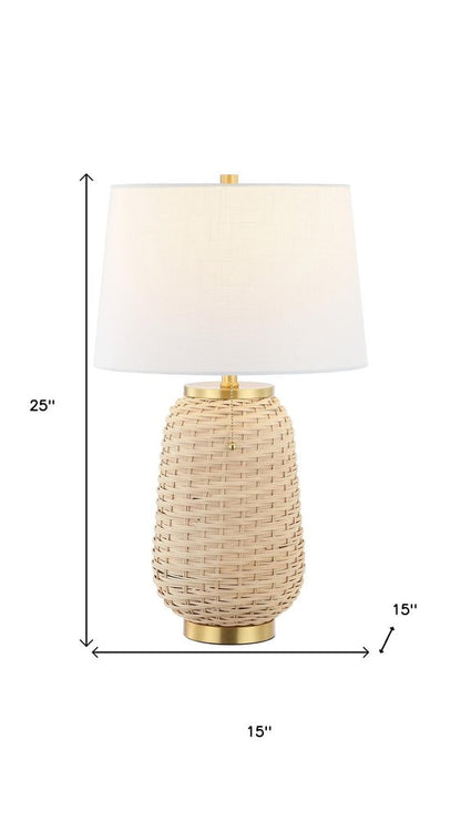 25" Gold Urn Table Lamp With Empire Shade HomeRoots