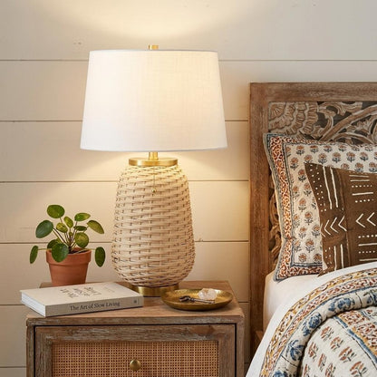 25" Gold Urn Table Lamp With Empire Shade HomeRoots