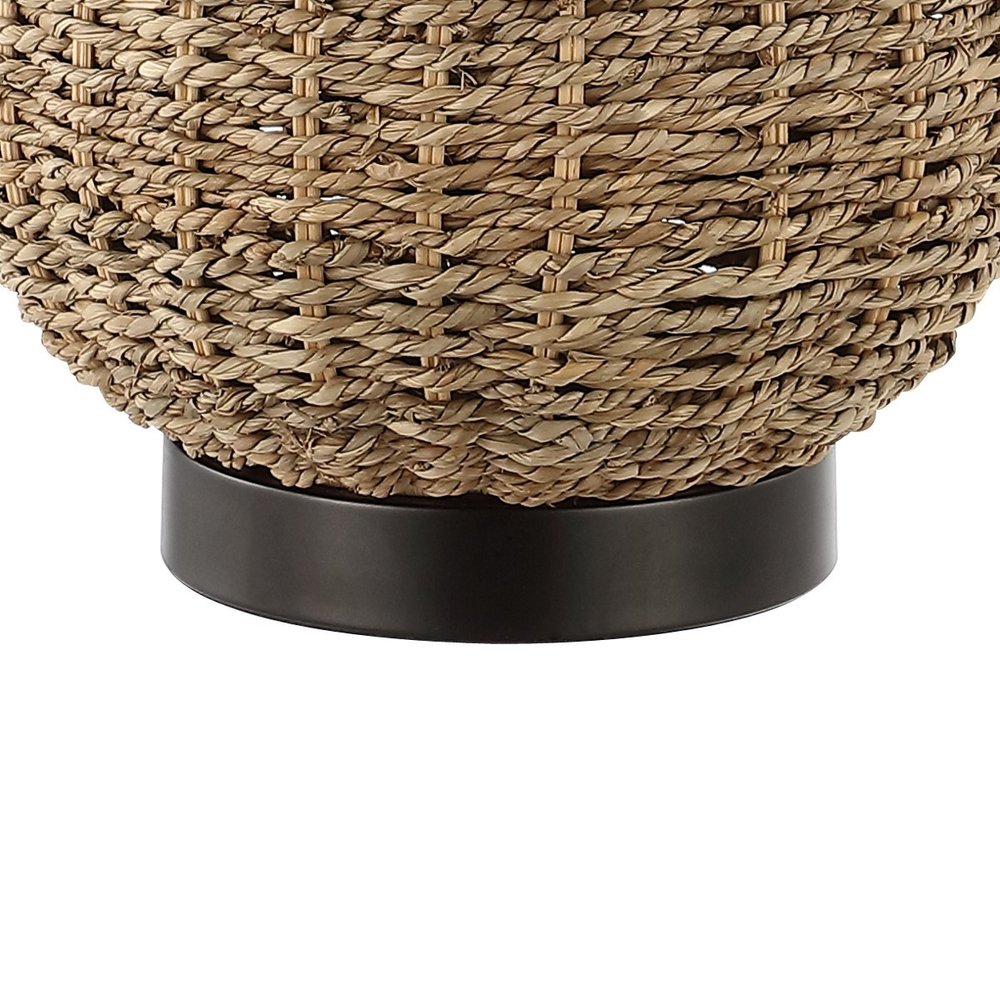 25" Antiqued Bronze Urn Table Lamp With Empire Shade HomeRoots