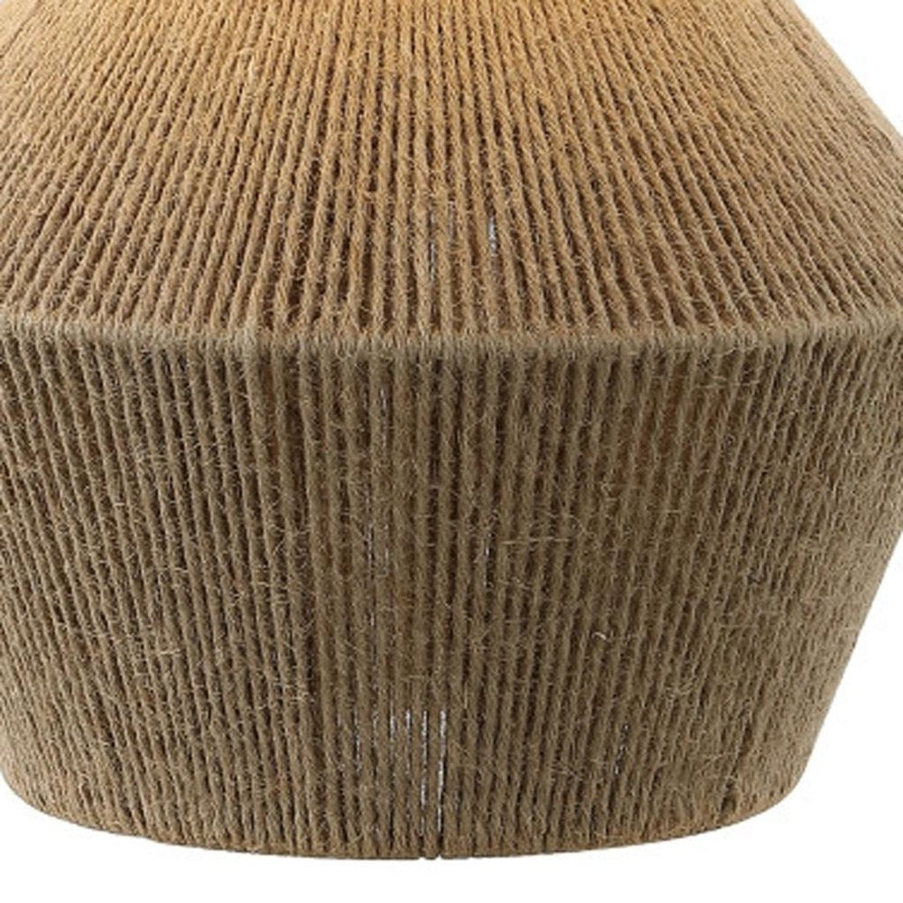 22" Brown Novelty Bedside Lamp With Drum Shade HomeRoots