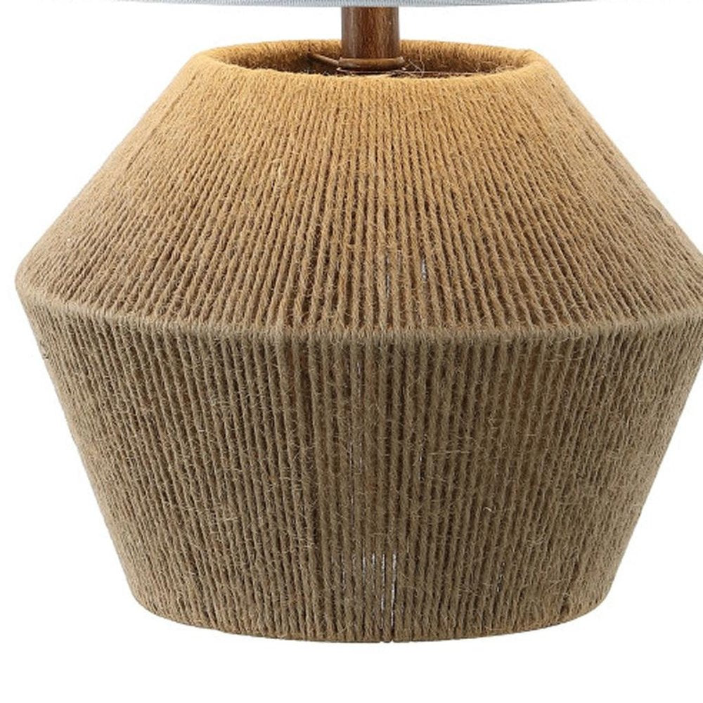 22" Brown Novelty Bedside Lamp With Drum Shade HomeRoots