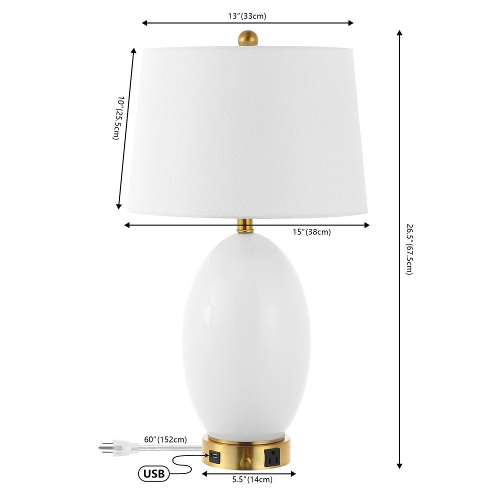27" Gold Novelty Table Lamp With Empire Shade HomeRoots