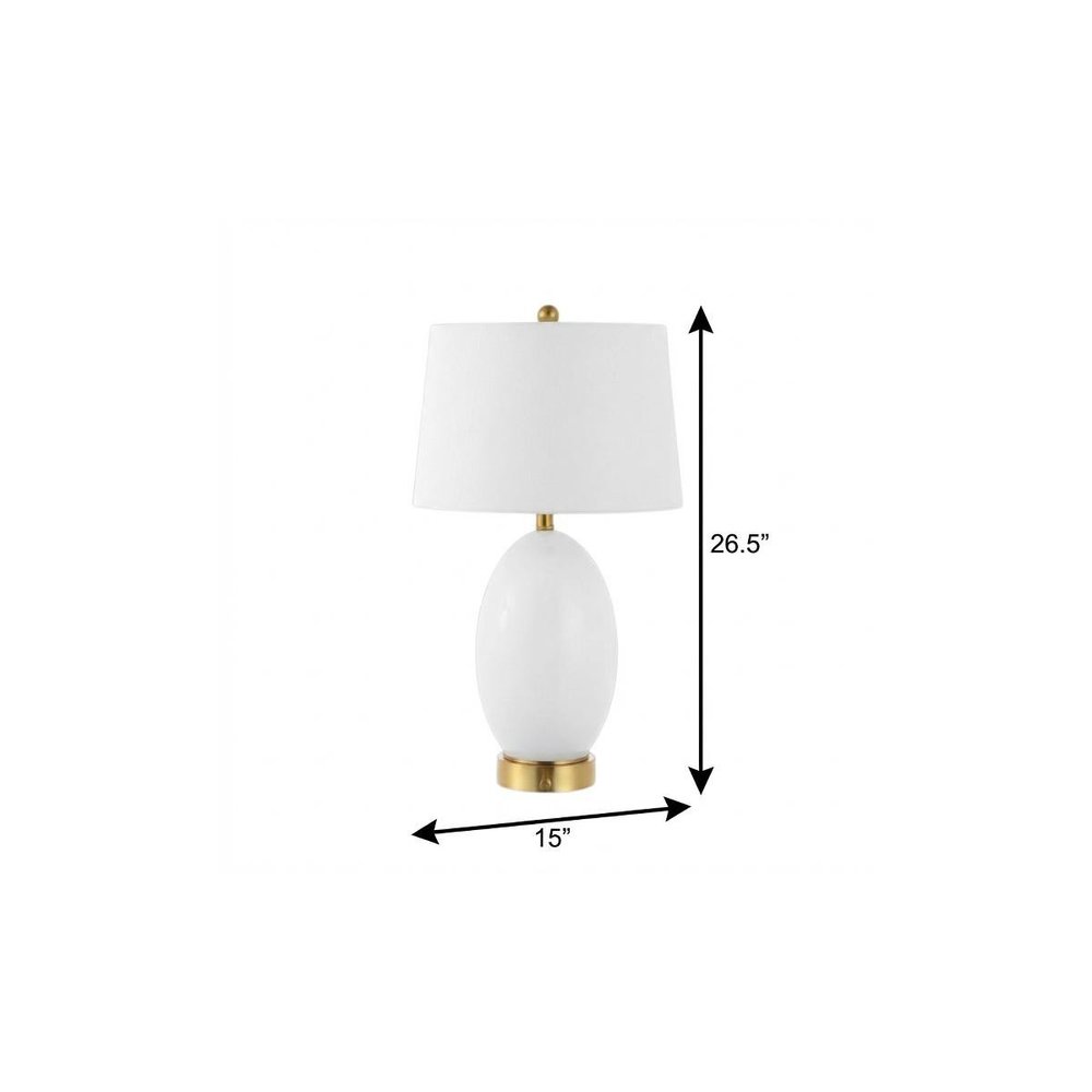 27" Gold Novelty Table Lamp With Empire Shade HomeRoots