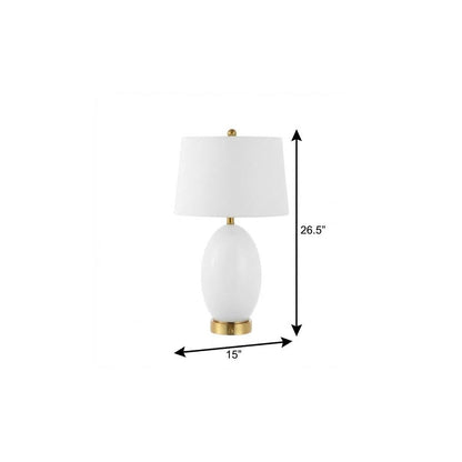 27" Gold Novelty Table Lamp With Empire Shade HomeRoots