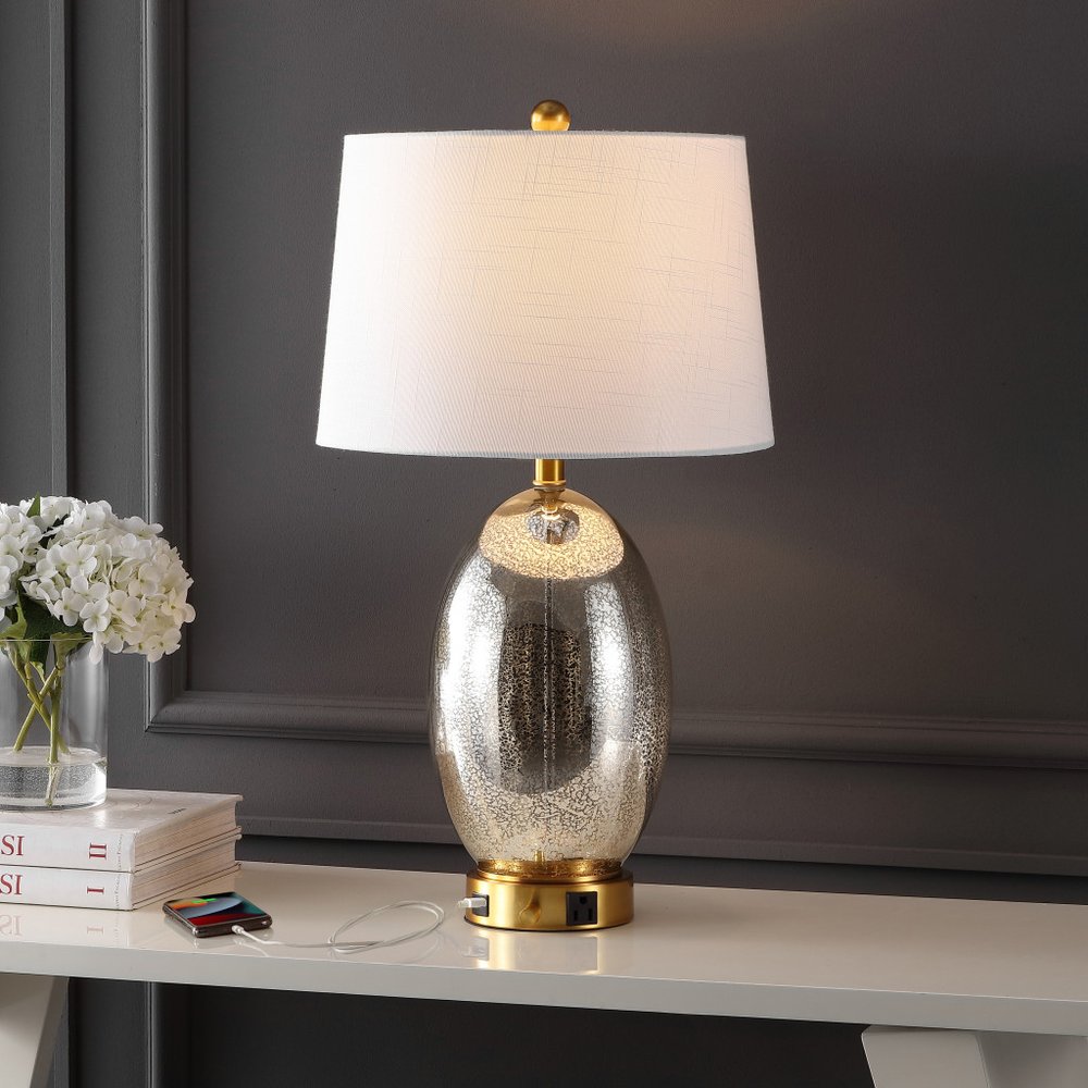 27" Gold Novelty Table Lamp With Empire Shade HomeRoots