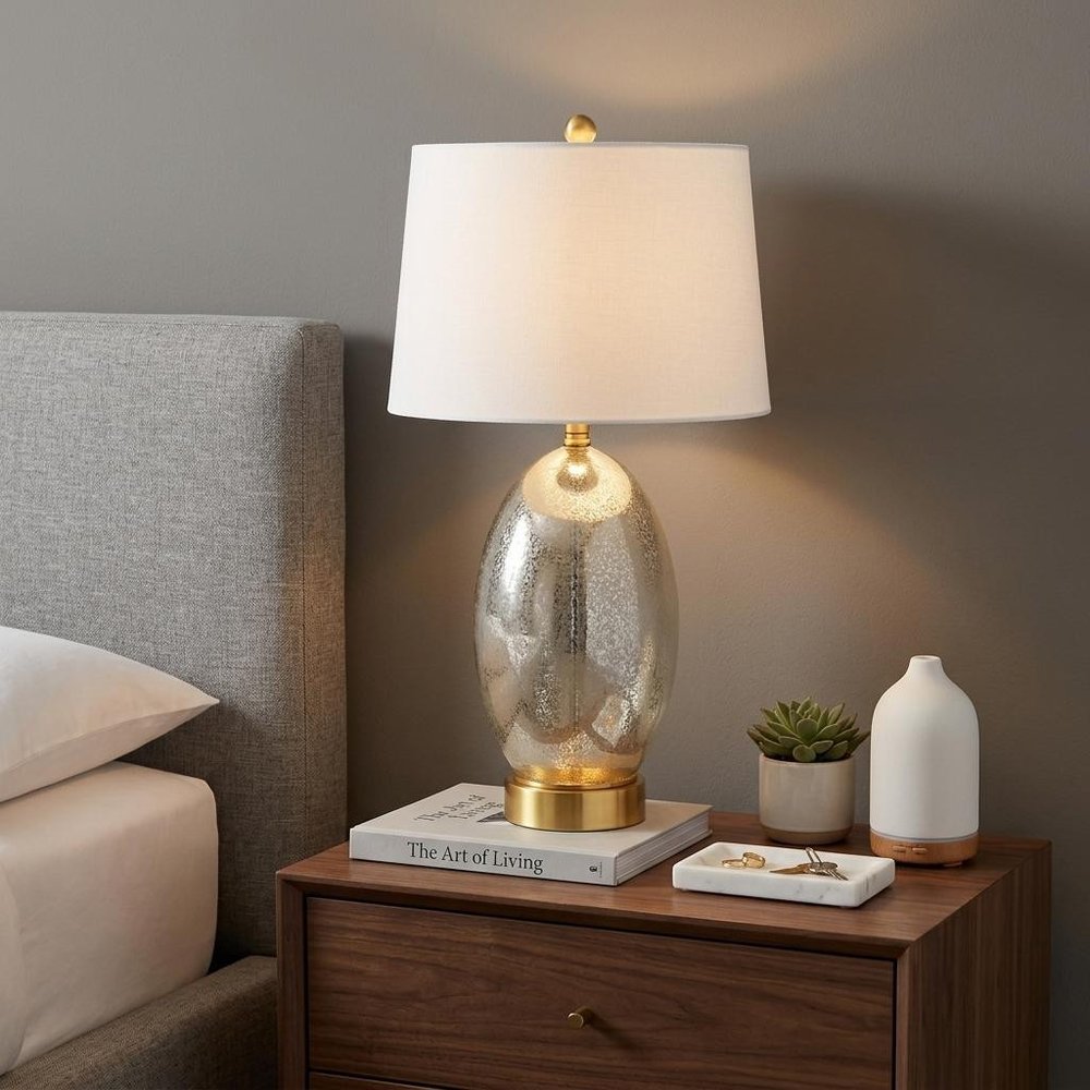 27" Gold Novelty Table Lamp With Empire Shade HomeRoots