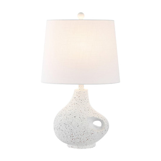 24" White Gourd Table Lamp With Novelty Shade HomeRoots
