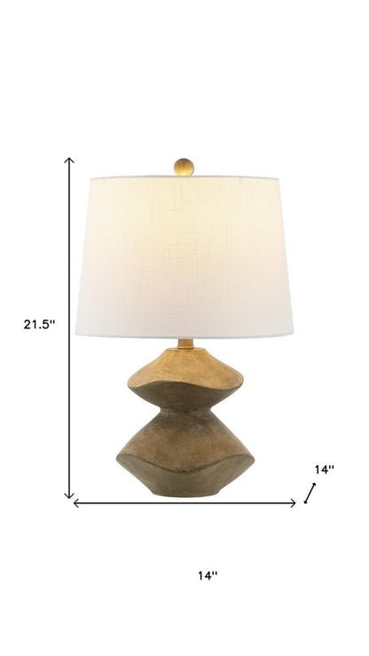 22" Golden Brown Novelty Table Lamp With Empire Shade HomeRoots