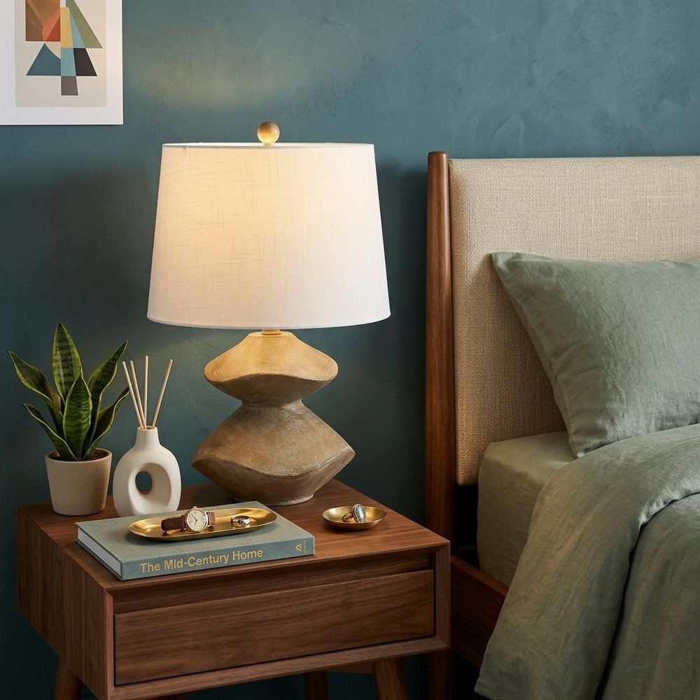 22" Golden Brown Novelty Table Lamp With Empire Shade HomeRoots