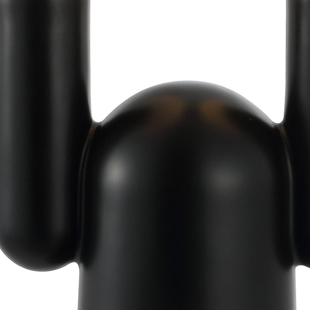19" Black Two Light Novelty Globe Lamp — view 2