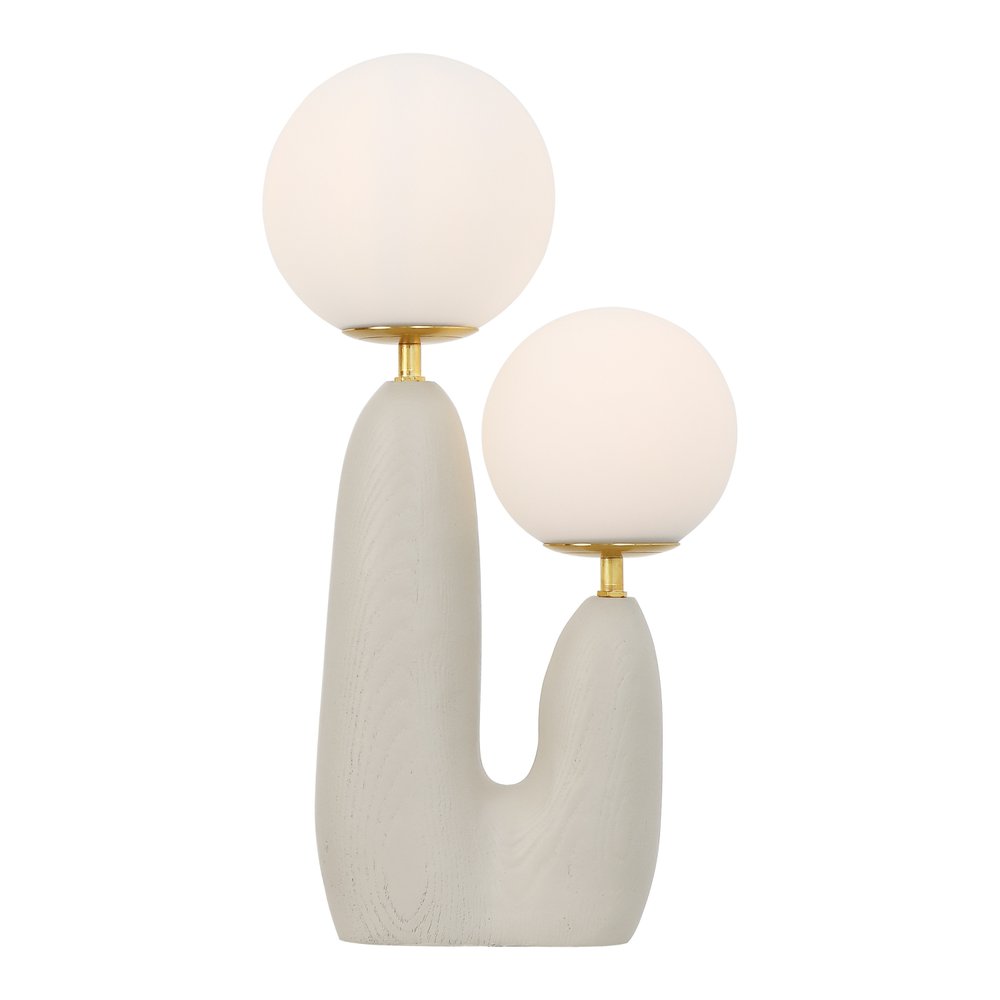 18" Light Gray Globe Globe Lamp — view 2