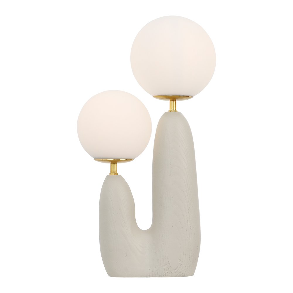 18" Light Gray Globe Globe Lamp — view 3