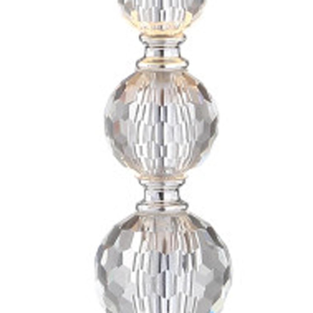 Set of Two 27" Clear Table Lamps With Drum Shades — view 2