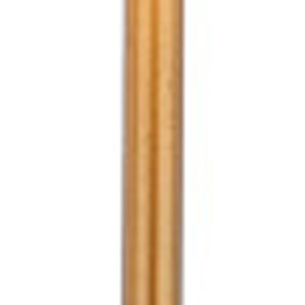 Set of Two 27" White And Brass Table Lamps With Drum Shades — view 2