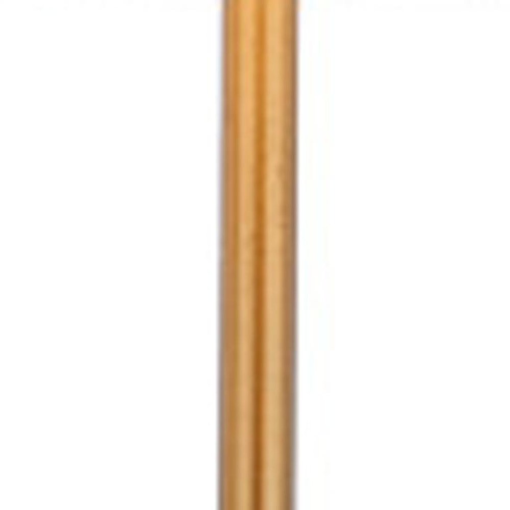 Set of Two 27" White And Brass Table Lamps With Drum Shades — view 3