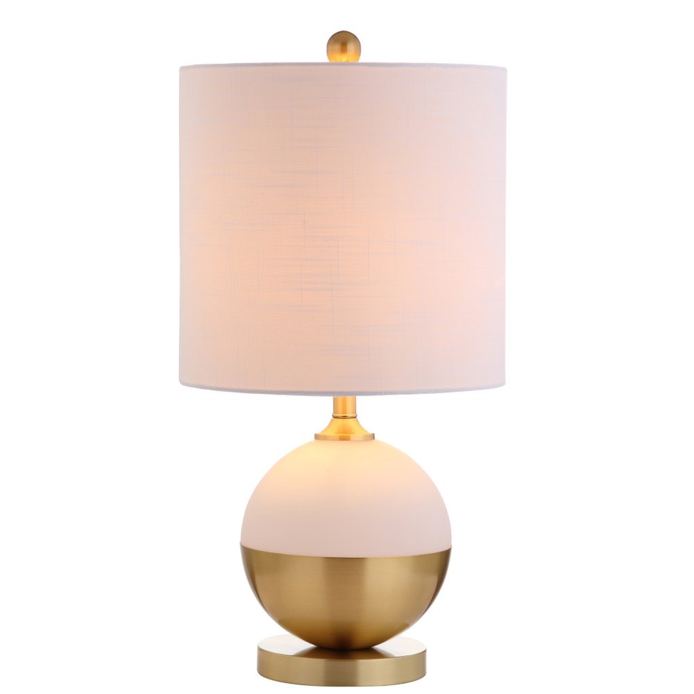 24" Gold Globe Table Lamp With Drum Shade HomeRoots